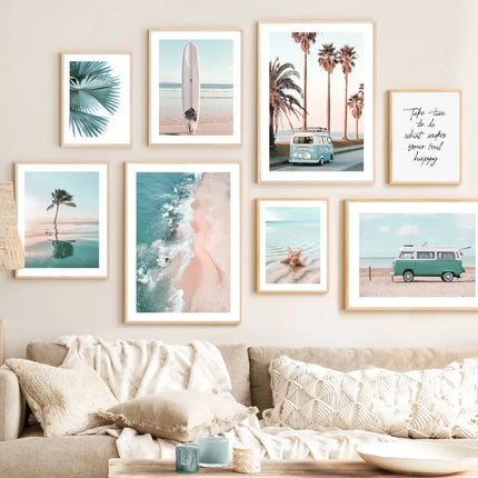 Sunset Beach Print Wall Art