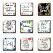 Bible Verse Floral Glass Dome Fridge Magnets