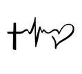 Christ Heartbeat Decal Vinyl Sticker