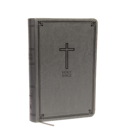 NKJV Value Thinline Bible – Large Print, Charcoal (Red Letter Edition)
