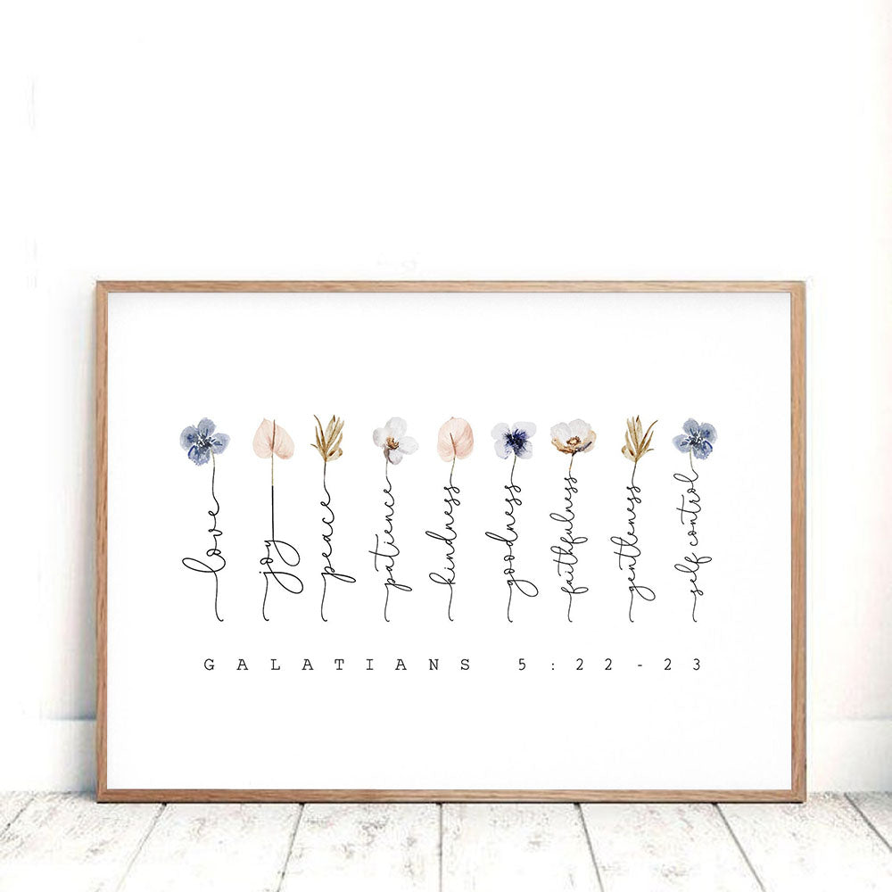 Galatians 5: 22-23 Fruit of the Spirit Printed Wall Art