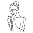 Graceful Lines: Abstract Female Body Wire Hanging Wall Art