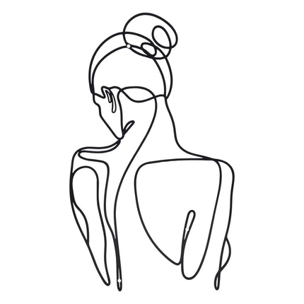 Graceful Lines: Abstract Female Body Wire Hanging Wall Art