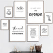 Inspirational Cursive Quotes Printed Wall Art