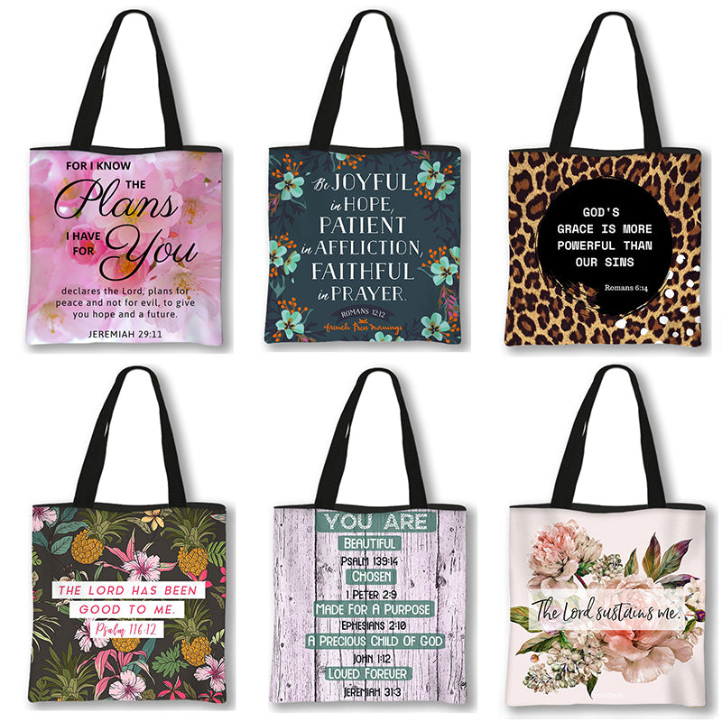 Uplifting Bible Quote Tote Bag
