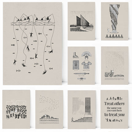Bible Sketches Printed Wall Art