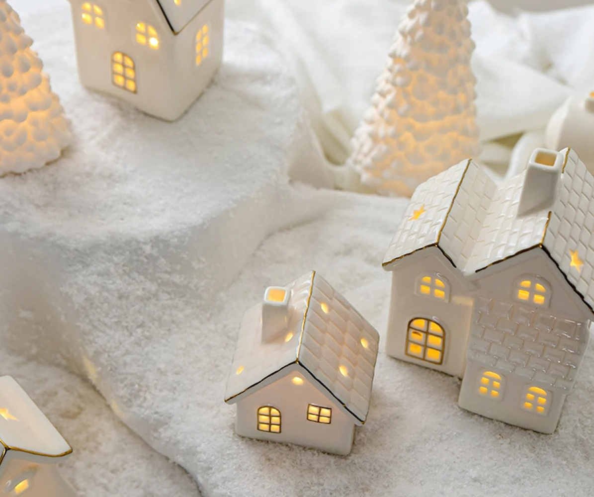 Glowing Christmas Snow Houses