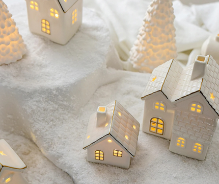 Glowing Christmas Snow Houses