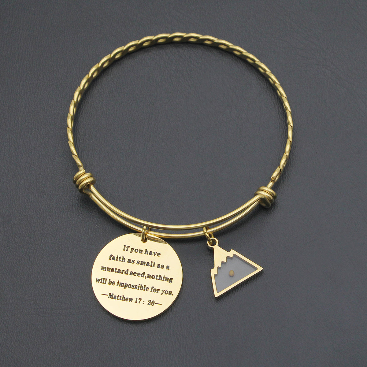 Braided Matthew 17:20 Mustard Seed Bangle