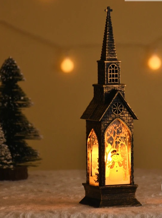 Christmas LED Steeple Lantern Lamps