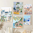 Painting Style City Travel Printed Wall Art