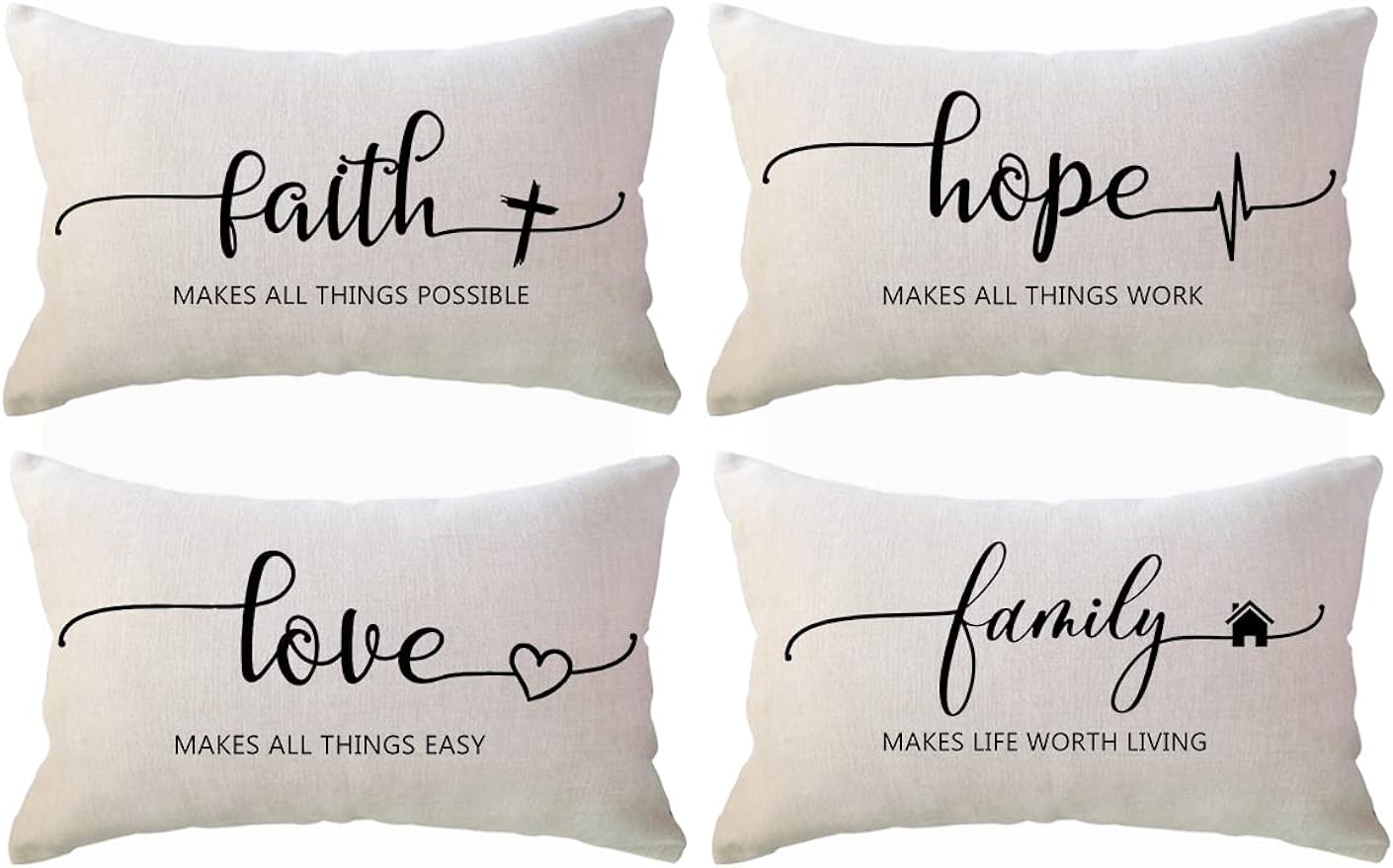 Inspirational Proverb Rectangular Cushion Cover