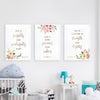 Psalms & Proverbs Water Colour Flowers Printed Wall Art