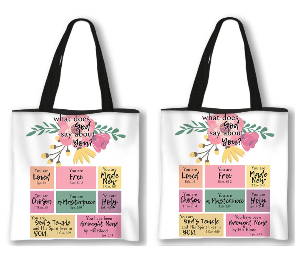 Uplifting Bible Quote Tote Bag