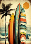 Surfing Paradise Printed Wall Art