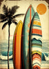 Surfing Paradise Printed Wall Art