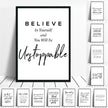 Inspirational Cursive Quotes Printed Wall Art