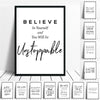 Inspirational Cursive Quotes Printed Wall Art