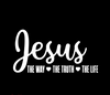 Jesus The Way Truth Life Decal Sticker