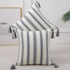 Olanly Striped Cotton Cushion Cover