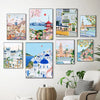 Painting Style City Travel Printed Wall Art