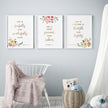 Psalms & Proverbs Water Colour Flowers Printed Wall Art