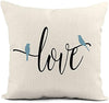 Cursive Home Terms Linen Cushion Cover