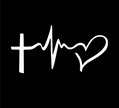 Christ Heartbeat Decal Vinyl Sticker