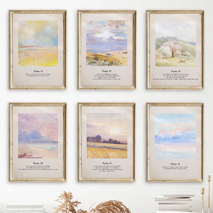 Psalm Water Colour Printed Wall Art