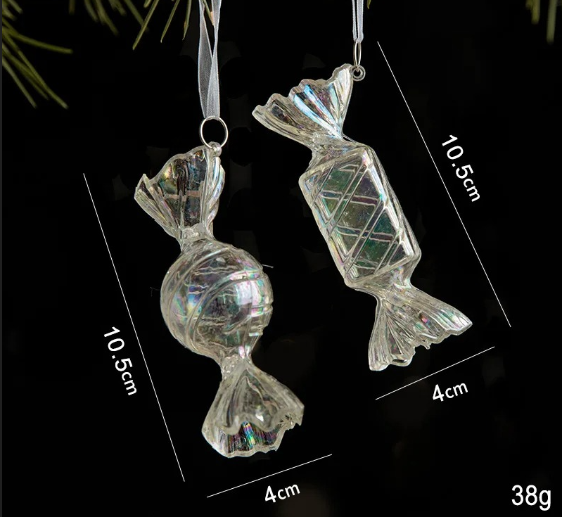 Ice Crystal Christmas Tree Ornaments