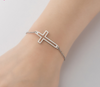 Hollow Gold Cross Pendant Bracelet