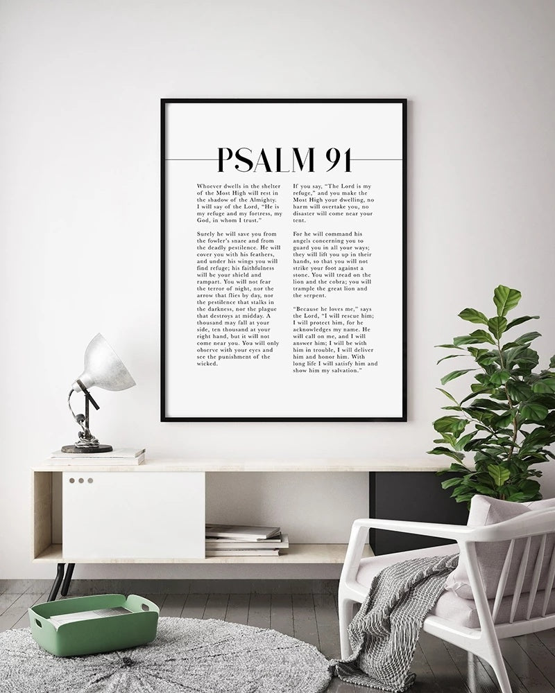 Psalm 91 Scripture Printed Wall Art