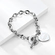 Heart Proverbs Buckle Toggle Bracelet