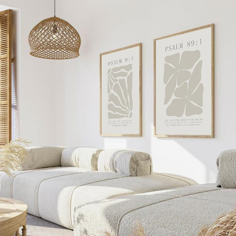 Psalm Floral Printed Wall Art