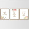 Psalms & Proverbs Water Colour Flowers Printed Wall Art