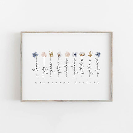 Galatians 5: 22-23 Fruit of the Spirit Printed Wall Art
