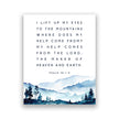 Landscape Psalms Scripture Printed Wall Art