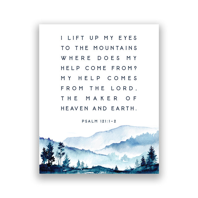 Landscape Psalms Scripture Printed Wall Art