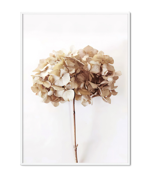 Beige Flower Reed Printed Wall Art