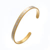 Gold Steel Christian Cuff