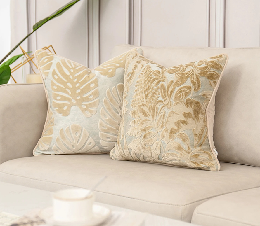 Velora Velvet Bloom Cushion Cover