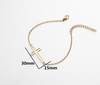 Hollow Gold Cross Pendant Bracelet