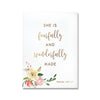 Psalms & Proverbs Water Colour Flowers Printed Wall Art