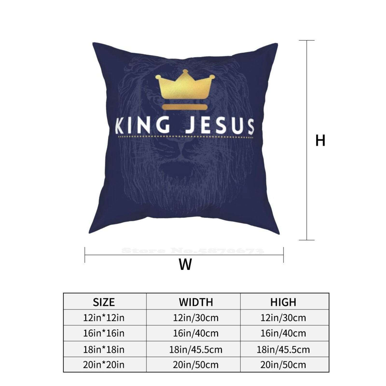 King Jesus Lion Cushion Cover