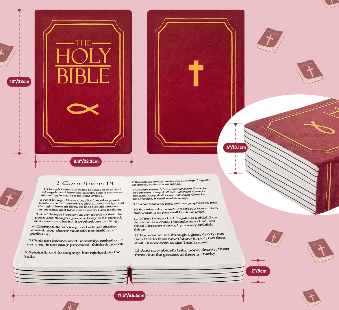 The Holy Bible Memory Foam Cushion