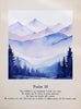 Psalms Water Painting Scripture Printed Wall Art