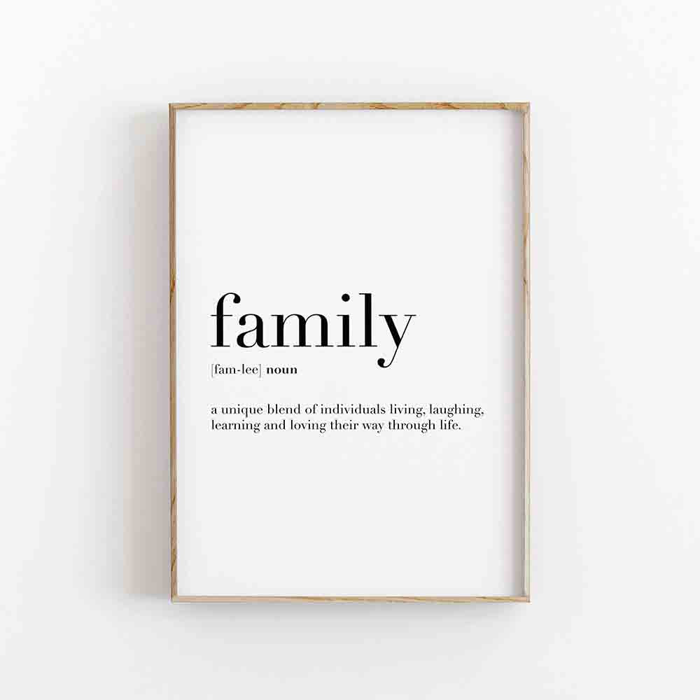 Family Quotes Printed Wall Art