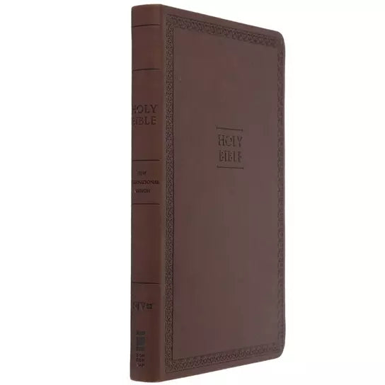 NIV Value Thinline Bible – Large Print, Brown (Black Letter Edition)