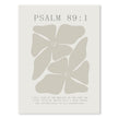 Light Neutral Psalm Floral Printed Wall Art