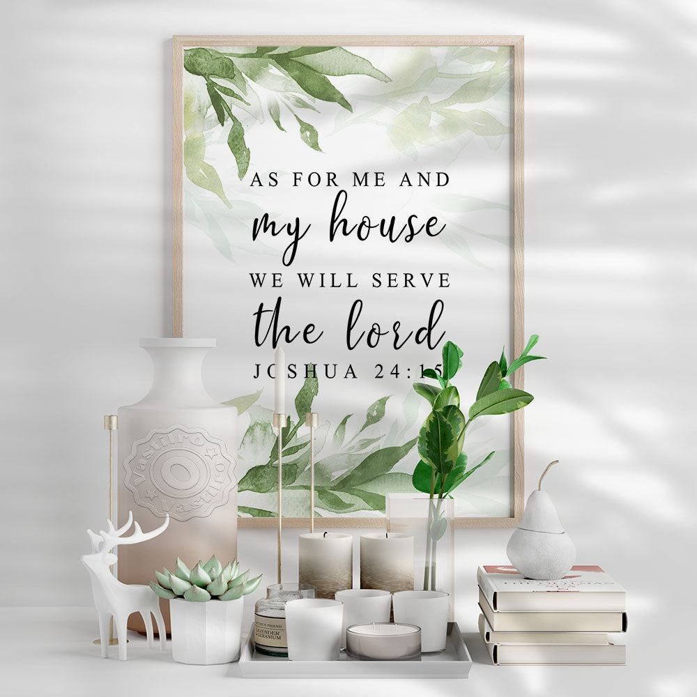 Joshua 24:15 Printed Wall Art